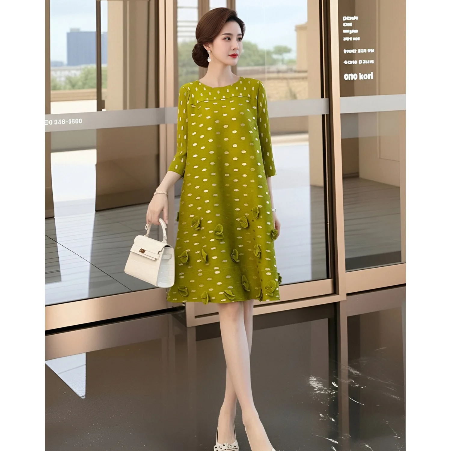 Miyake Pleated Dress Women's 2026 New Hot Stamping Three-dimensional Flower Round Neck Mid-sleeve Loose Large Size Spring Skirt
Miyake Pleated Dress Women's 2026 New Hot Stamping Three-dimensional Flower Round Neck Mid-sleeve Loose Large Size Spring Skirt