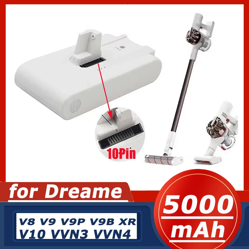 Lithium Battery for Dreame V8 V9 V9P V9B V10 V10pro XR VVN4 VVN3 VVN5 Handheld Cordless Vacuum Cleaner Parts Replacement Battery
Lithium Battery for Dreame V8 V9 V9P V9B V10 V10pro XR VVN4 VVN3 VVN5 Handheld Cordless Vacuum Cleaner Parts Replacement Battery