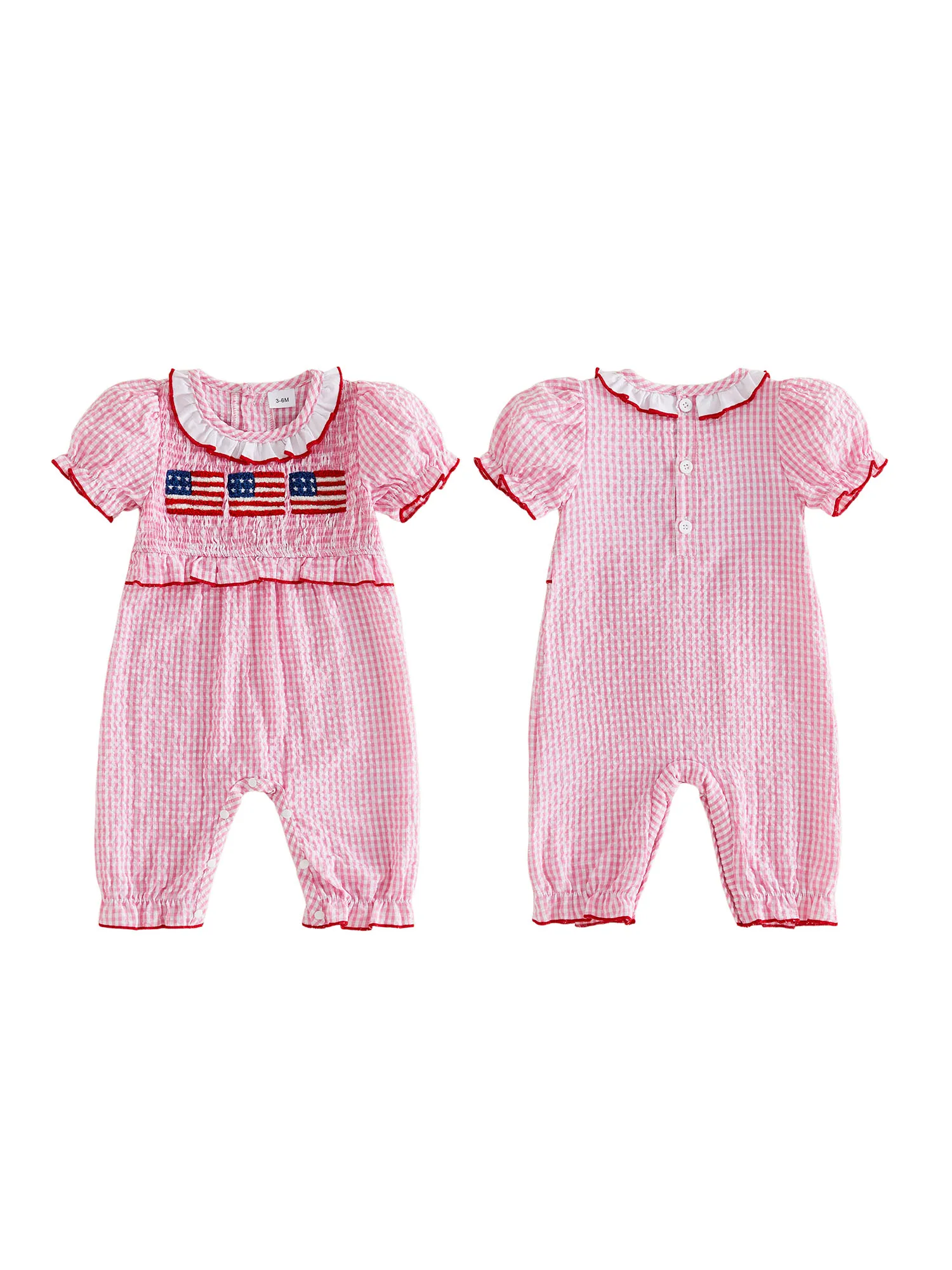 Toddler Boy Plaid Overall British Flag Patchwork Denim Bib Shorts Sleeveless Smocked Romper Kids Patriotic Outfit with Ruffles
Toddler Boy Plaid Overall British Flag Patchwork Denim Bib Shorts Sleeveless Smocked Romper Kids Patriotic Outfit with Ruffles