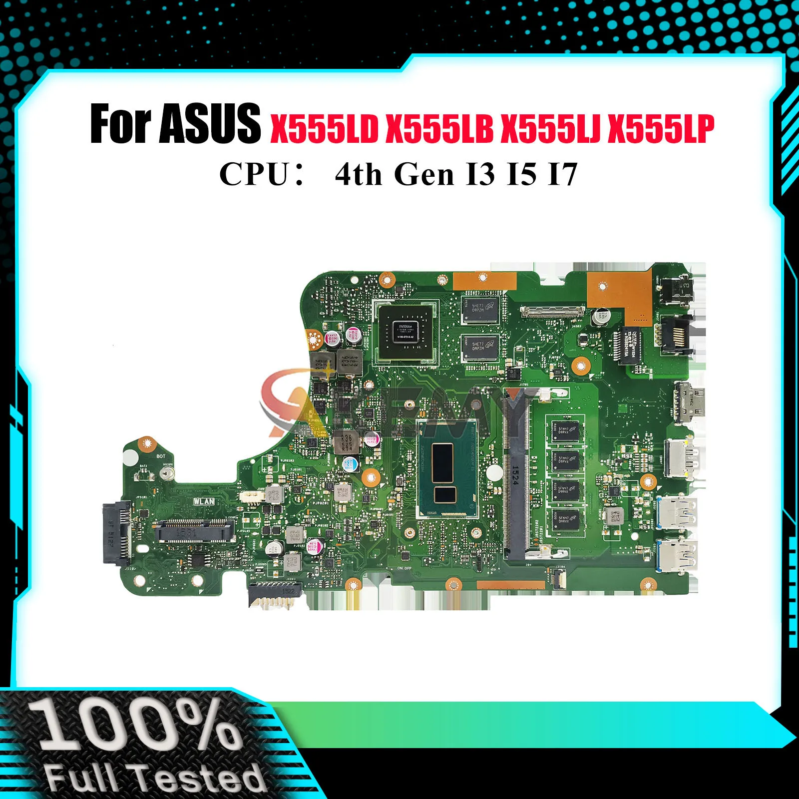 X555LD Материнская плата для ноутбука ASUS FL5600L FL5800L VM590L R556L X555LB VM510L R557L DX992L X555LJ W519L Материнская плата I3 I5 I7 CPU
X555LD Материнская плата для ноутбука ASUS FL5600L FL5800L VM590L R556L X555LB VM510L R557L DX992L X555LJ W519L Материнская плата I3 I5 I7 CPU