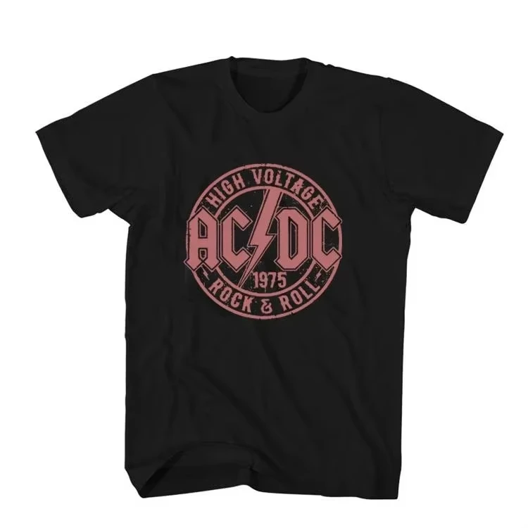 2025 Tribute To High Voltage Rock ACDC Band Rock 1975 American Retro Short Sleeve High Quality Street T-shirt
2025 Tribute To High Voltage Rock ACDC Band Rock 1975 American Retro Short Sleeve High Quality Street T-shirt