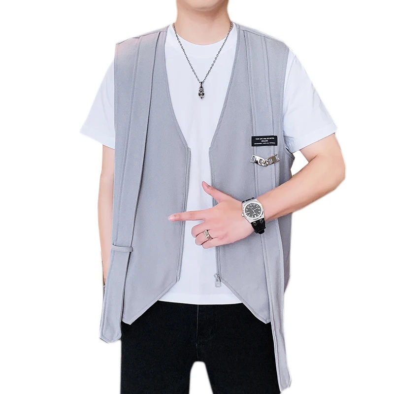 Men Streetwear Cargo Vest - New Fashion Sleeveless Jacket Summer Cotton Blend Waistcoat Urban Style Casual Tank Top for Hip Hop
Men Streetwear Cargo Vest - New Fashion Sleeveless Jacket Summer Cotton Blend Waistcoat Urban Style Casual Tank Top for Hip Hop