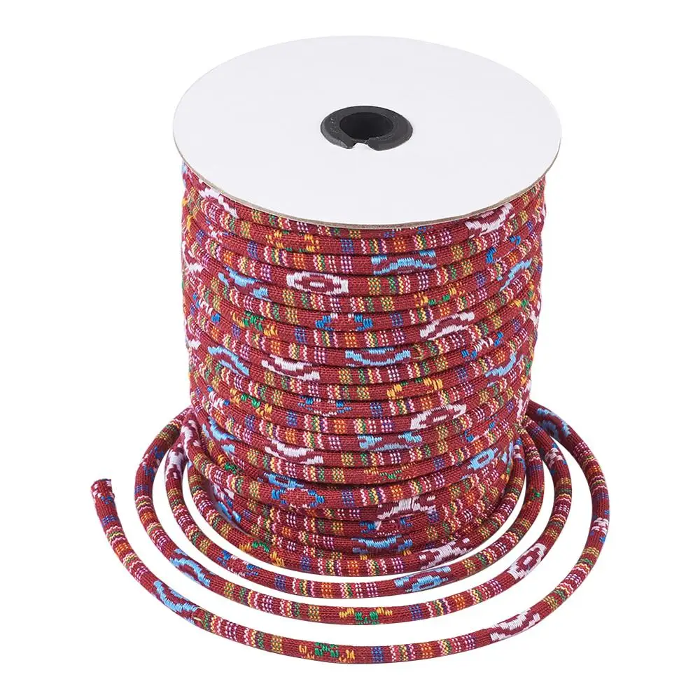 6mm Bohemia Ethnic Cloth Cord Rope Round Braided Thread for DIY Bracelet Necklaces Jewelry Making Accessories 50yards/roll
6mm Bohemia Ethnic Cloth Cord Rope Round Braided Thread for DIY Bracelet Necklaces Jewelry Making Accessories 50yards/roll