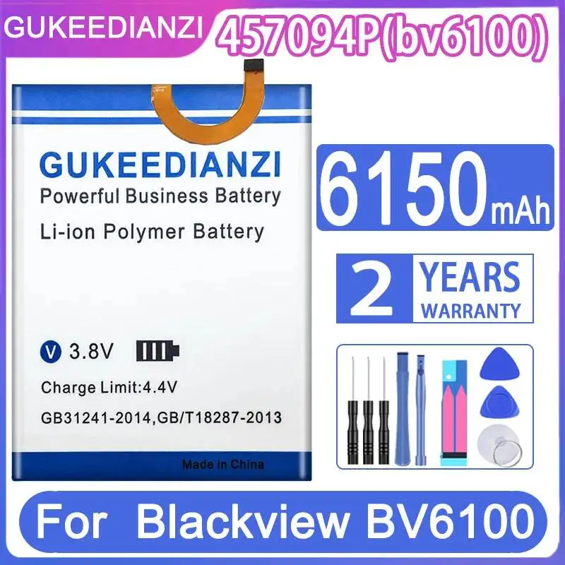 Аккумулятор для мобильного телефона 6150 мАч для Blackview BV6100 с хорошей работой при низких температурах 457094P bv6100
Аккумулятор для мобильного телефона 6150 мАч для Blackview BV6100 с хорошей работой при низких температурах 457094P bv6100