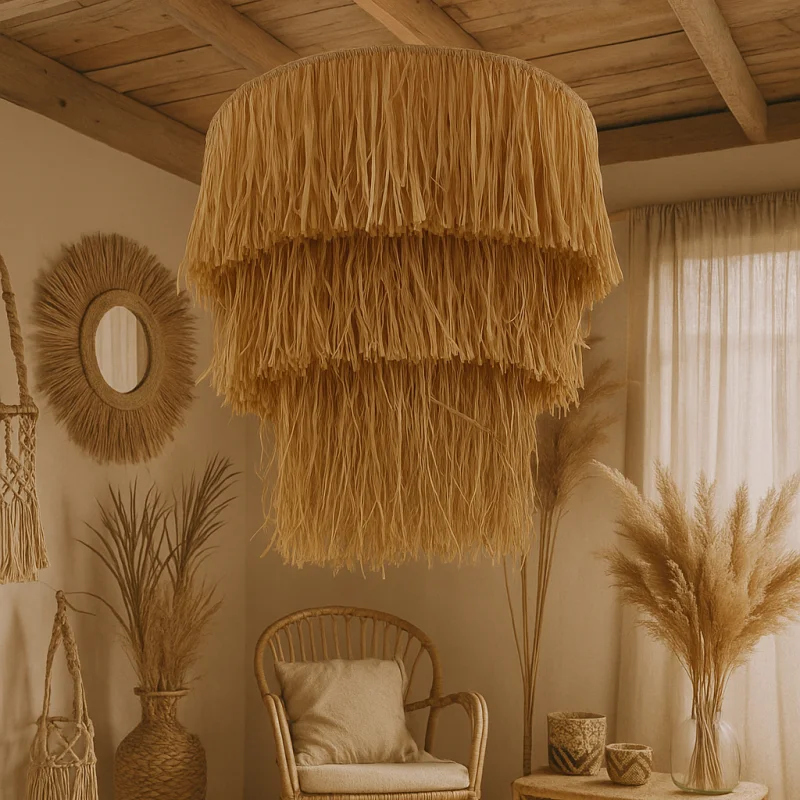 Boho Natural Fiber Pendant Light Shade Handmade Layered Raffia Chandelier Lampshade for Living Room Bedroom Home Decor
Boho Natural Fiber Pendant Light Shade Handmade Layered Raffia Chandelier Lampshade for Living Room Bedroom Home Decor
