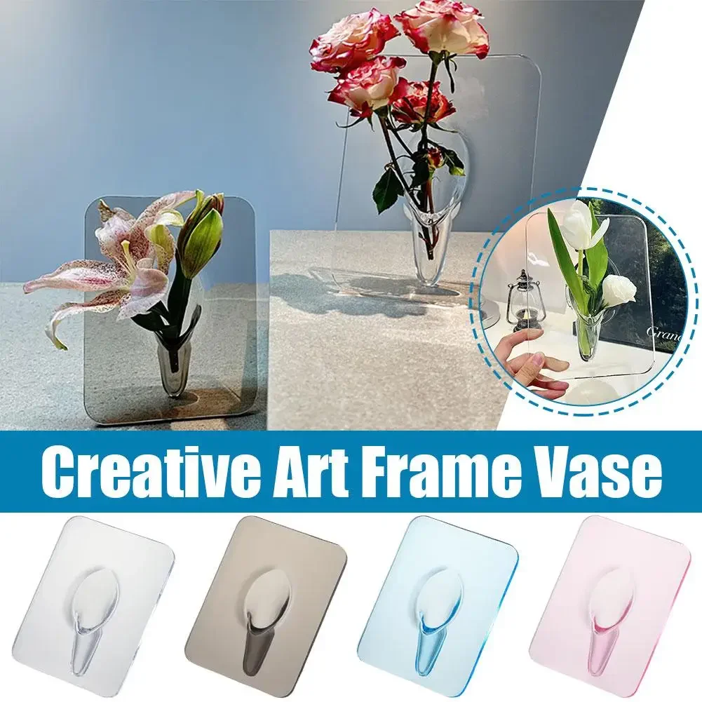 Photo Frame Shape Acrylic Flower Vase Minimalist Plastic Decorative Unique Vase for Centerpieces Bedroom Office Study Desktop
Photo Frame Shape Acrylic Flower Vase Minimalist Plastic Decorative Unique Vase for Centerpieces Bedroom Office Study Desktop