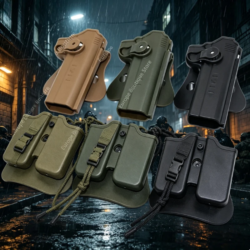 1911 Style Waist Holster with Magazine Pouch Portable Carry Bag Outdoor Model Accessories Cosplay Collection Prop Set
1911 Style Waist Holster with Magazine Pouch Portable Carry Bag Outdoor Model Accessories Cosplay Collection Prop Set