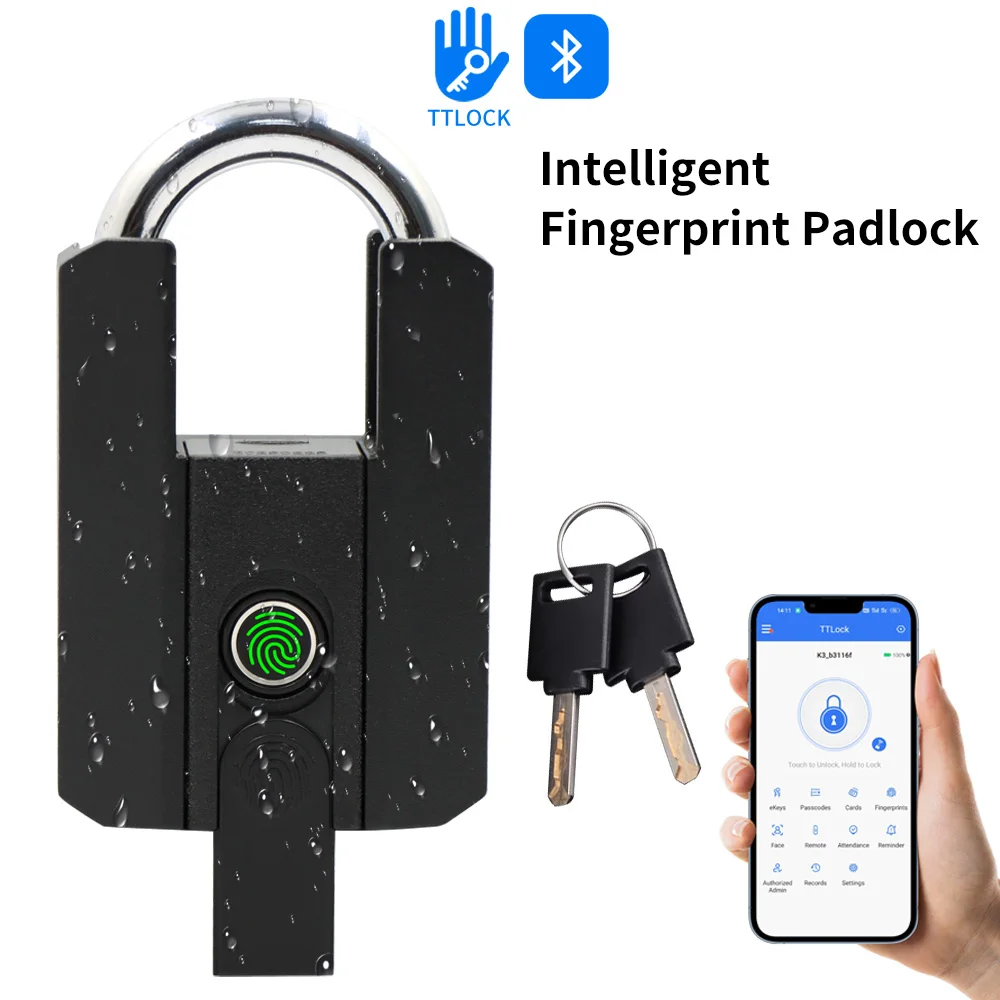 TTLOCK Electronic Fingerprint Padlock Keyless Biometrics Lock with App Suitcase Backpack Bicycle Locker Security
TTLOCK Electronic Fingerprint Padlock Keyless Biometrics Lock with App Suitcase Backpack Bicycle Locker Security