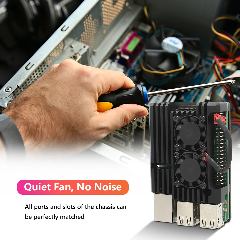 Extreme Cooling Fan Heatsink Kit Case for Raspberry Pi 3 Model B B+ Aluminum Shell Enclosure Case with Dual Cooling Fan
Extreme Cooling Fan Heatsink Kit Case for Raspberry Pi 3 Model B B+ Aluminum Shell Enclosure Case with Dual Cooling Fan