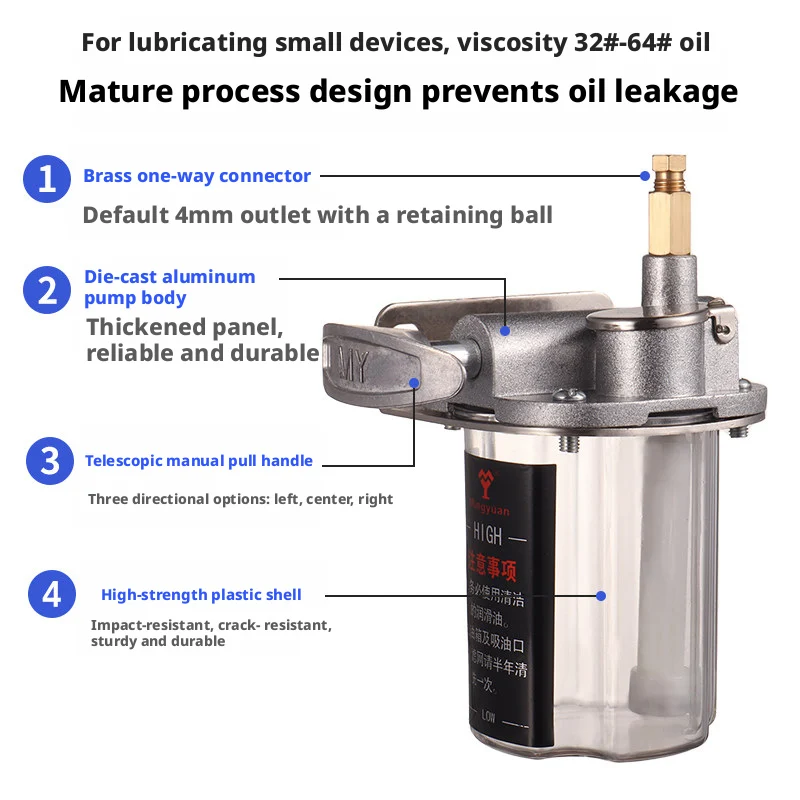 Compact Hand-Operated Oil Dispenser: Die-Cast Aluminum Body, High-Strength Plastic Tank, No Power Required
Compact Hand-Operated Oil Dispenser: Die-Cast Aluminum Body, High-Strength Plastic Tank, No Power Required