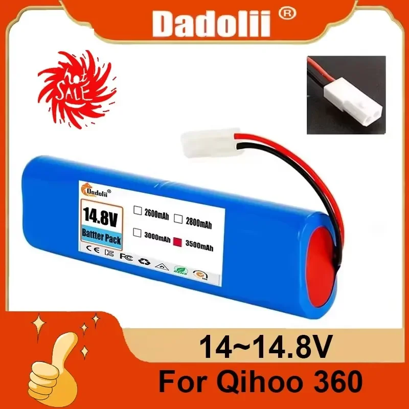 Qihoo 360 S6 Robot Vacuum Cleaner 14.8V 12800mAh Battery Pack Spare Parts Replacement Parts
Qihoo 360 S6 Robot Vacuum Cleaner 14.8V 12800mAh Battery Pack Spare Parts Replacement Parts
