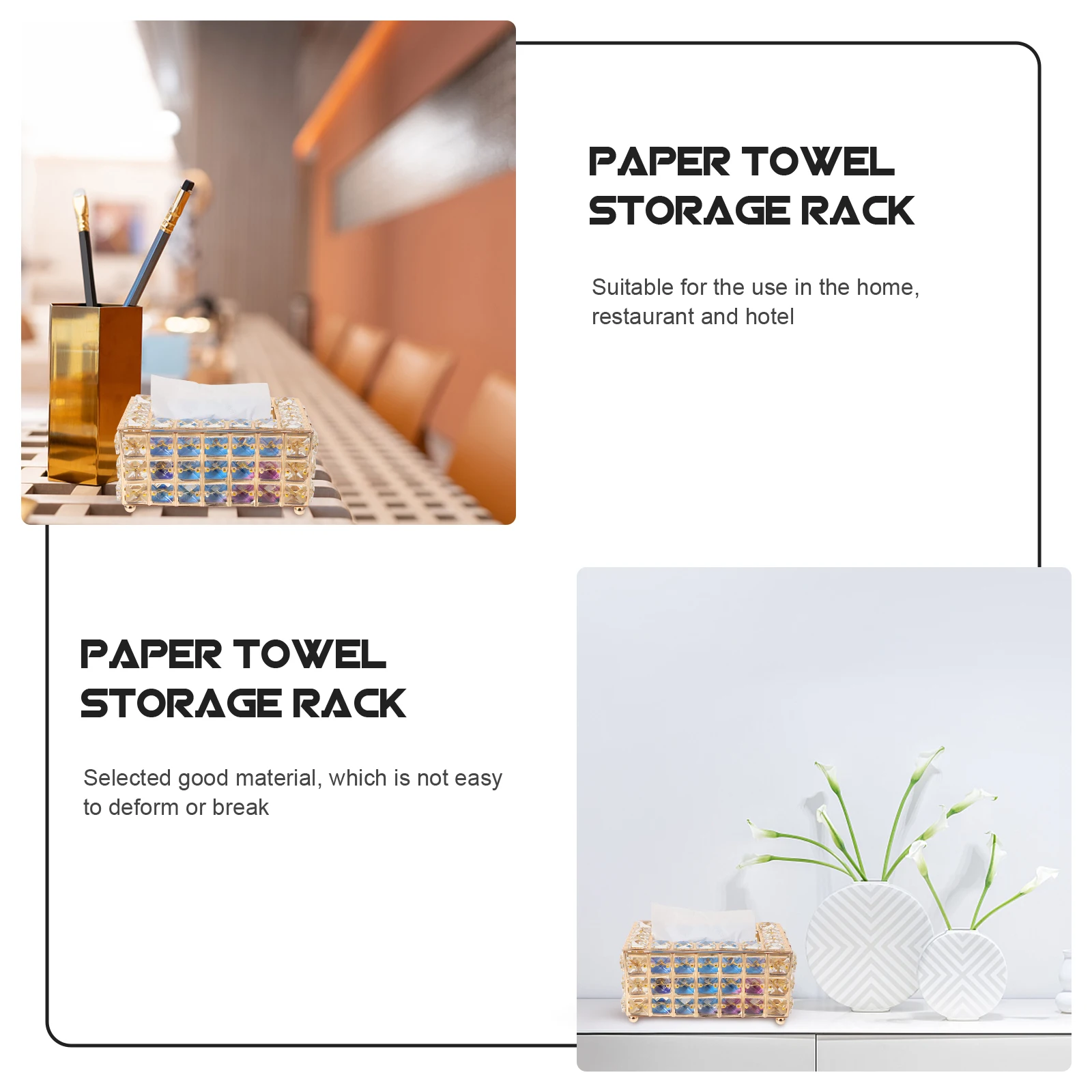 Crystal Tissue Box Home Decor Dispenser Container Decorative Storage Boxes Glass Strip
Crystal Tissue Box Home Decor Dispenser Container Decorative Storage Boxes Glass Strip