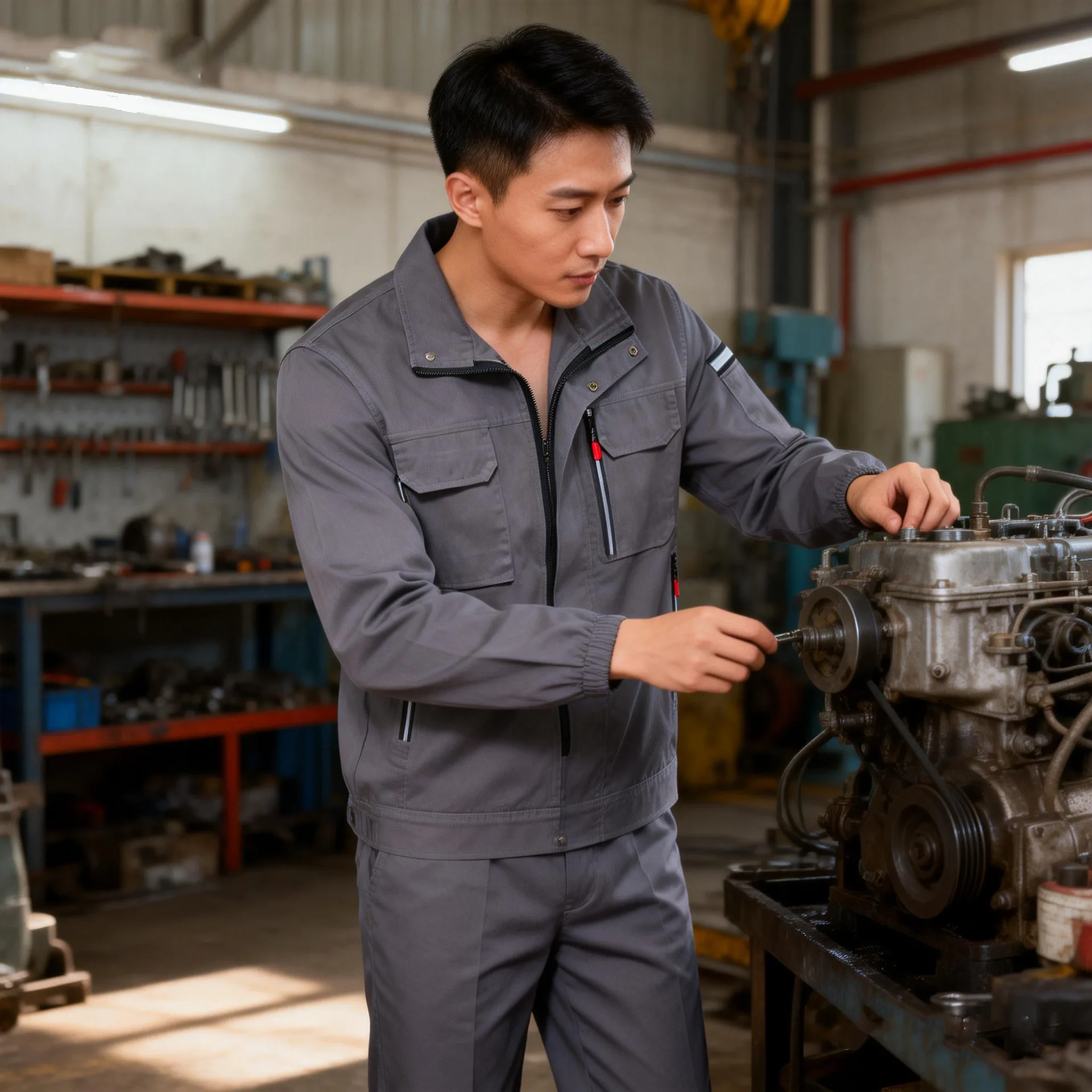 Thick Long-sleeved Labor Insurance Suit Set Wear-resistant Anti-scalding Reflective Strip Auto Repair Welder Workshop Tooling
Thick Long-sleeved Labor Insurance Suit Set Wear-resistant Anti-scalding Reflective Strip Auto Repair Welder Workshop Tooling