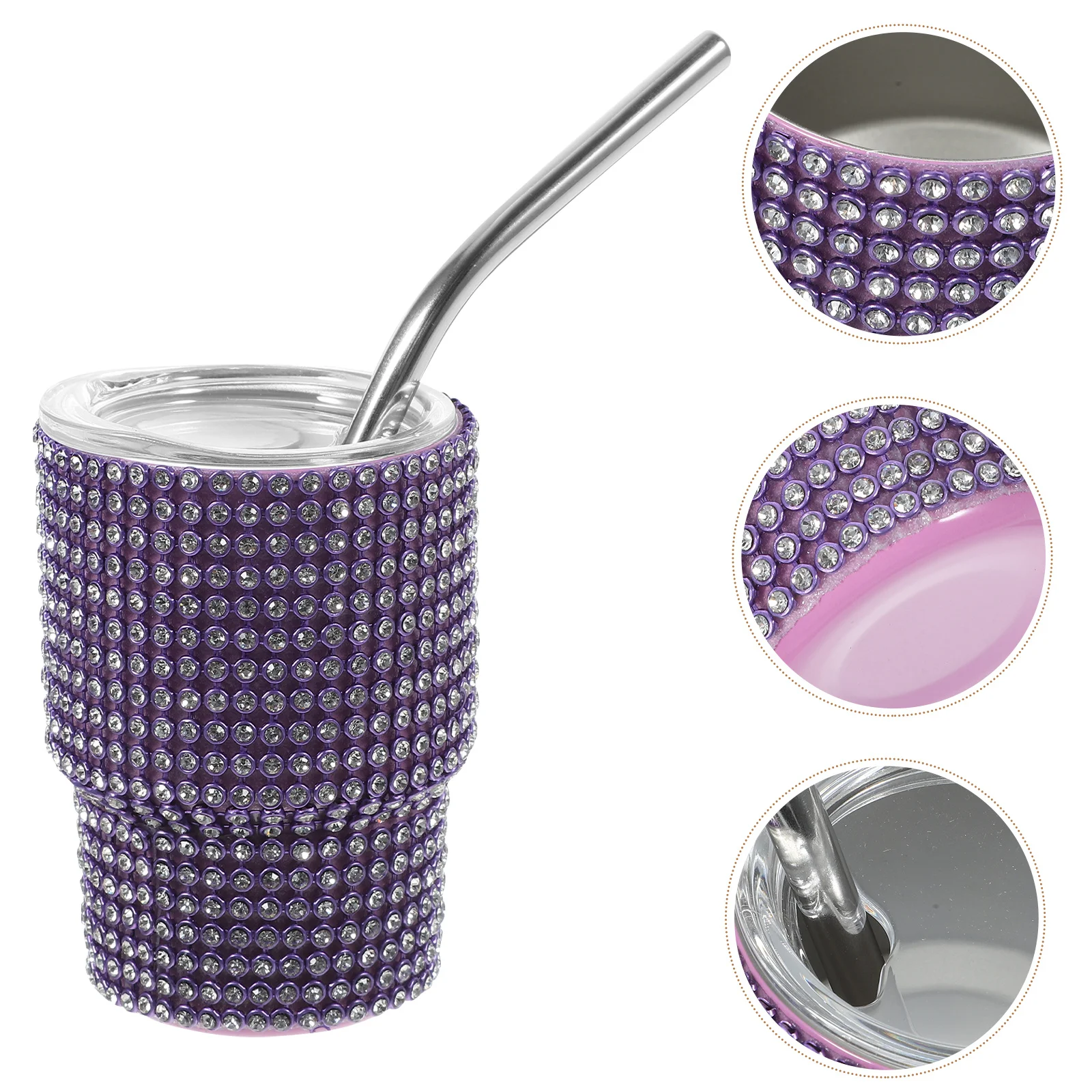 Mini Diamond Tumbler with Straw Small Glitter Bling Portable Cup for Beer Wine Cocktail Outdoor Travel Mini Tumbler with Straw
Mini Diamond Tumbler with Straw Small Glitter Bling Portable Cup for Beer Wine Cocktail Outdoor Travel Mini Tumbler with Straw