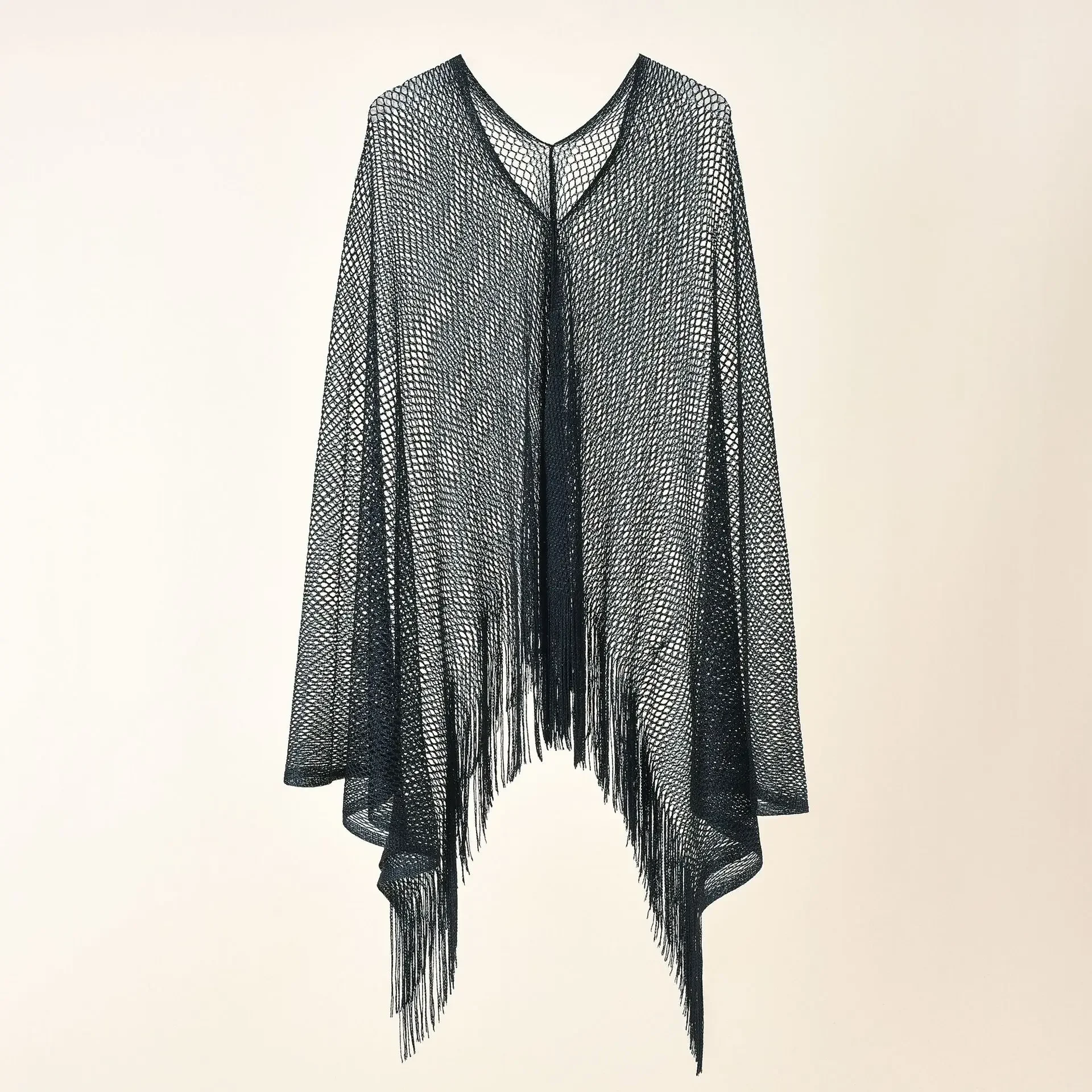 2024 Summer Golden Silk Thread Ventilation Beach Fine net Shawl Sunscreen Sunshade Cardigan Cloak Lady Coat Poncho Capes Black
2024 Summer Golden Silk Thread Ventilation Beach Fine net Shawl Sunscreen Sunshade Cardigan Cloak Lady Coat Poncho Capes Black