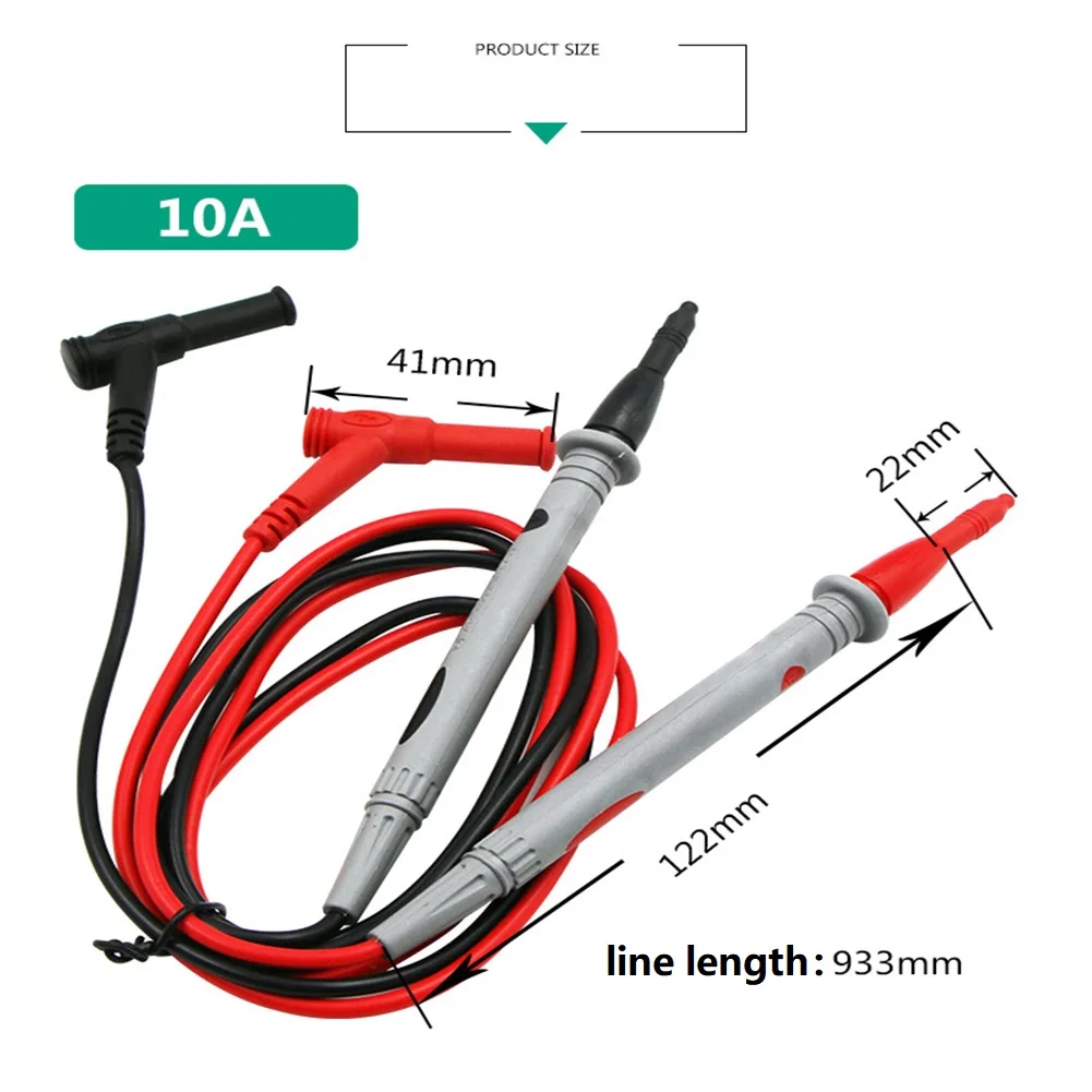 Meter Probe Multimeter Test Pen For LED Tester Sliver/gold Needle 1000V 20A/10A 37.3in Easy Use Rubber Shrouded
Meter Probe Multimeter Test Pen For LED Tester Sliver/gold Needle 1000V 20A/10A 37.3in Easy Use Rubber Shrouded