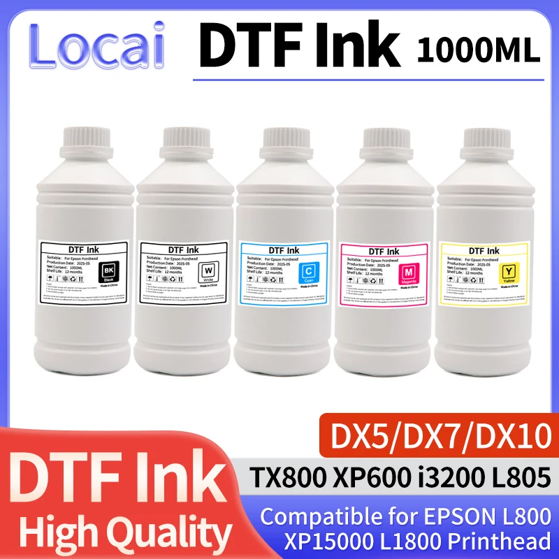 Чернила DTF, 1000 мл для Epson L805 i3200 L1800 TX800 XP600 L800 XP15000 DX5 DX7 DTF принтера, пигментные чернила для переноса текстиля премиум-класса 
Чернила DTF, 1000 мл для Epson L805 i3200 L1800 TX800 XP600 L800 XP15000 DX5 DX7 DTF принтера, пигментные чернила для переноса текстиля премиум-класса