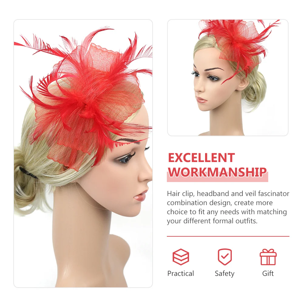 Fascinator Hat with Veil Hair Clip Headband Stylish Colorful Fade Resistant Formal Wear Cocktail Party Accessory for Women
Fascinator Hat with Veil Hair Clip Headband Stylish Colorful Fade Resistant Formal Wear Cocktail Party Accessory for Women