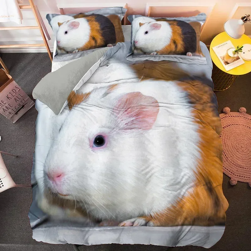 3D Print Guinea Pig Cute Mouse Comfortable Duvet Quilt Cover Pillowcase Bedding Set Children Bedroom Decoration Home Textile 
3D Print Guinea Pig Cute Mouse Comfortable Duvet Quilt Cover Pillowcase Bedding Set Children Bedroom Decoration Home Textile
