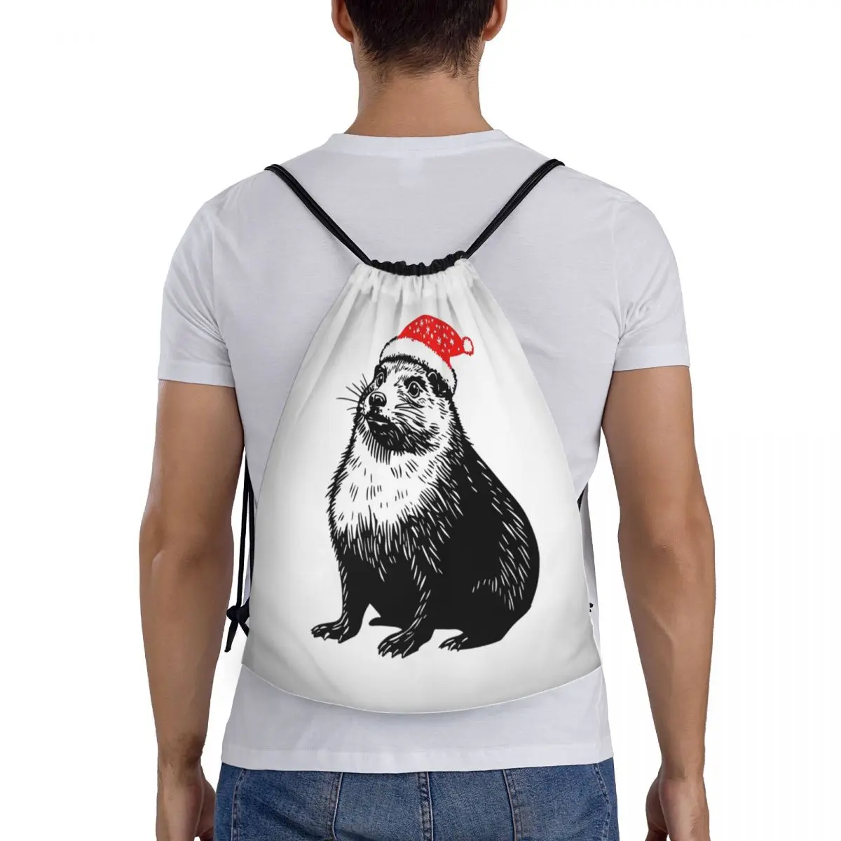 Festive Rock Hyrax In Santa Hat Backpacks Multi-function Drawstring Bundle Pocket Shoes Bag Book Bags For Travel Students
Festive Rock Hyrax In Santa Hat Backpacks Multi-function Drawstring Bundle Pocket Shoes Bag Book Bags For Travel Students