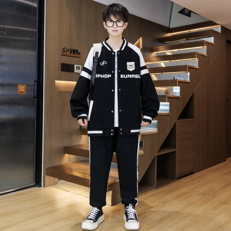 Spring Autumn New Arrival Heavyweight Jacket Outdoor Men's Loose Casual Open Cardigan Baseball Coat Long Pants Two-Piece Set
Spring Autumn New Arrival Heavyweight Jacket Outdoor Men's Loose Casual Open Cardigan Baseball Coat Long Pants Two-Piece Set