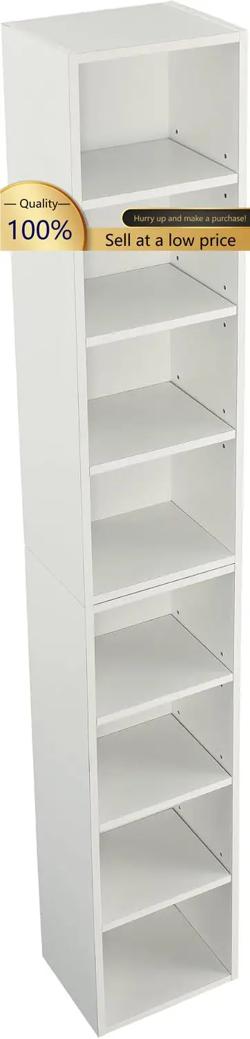 8-Tier Media Tower Rack, CD DVD Slim Storage Cabinet with Adjustable Shelves, Tall Narrow Bookcase Display Bookshelf for Home Of
8-Tier Media Tower Rack, CD DVD Slim Storage Cabinet with Adjustable Shelves, Tall Narrow Bookcase Display Bookshelf for Home Of