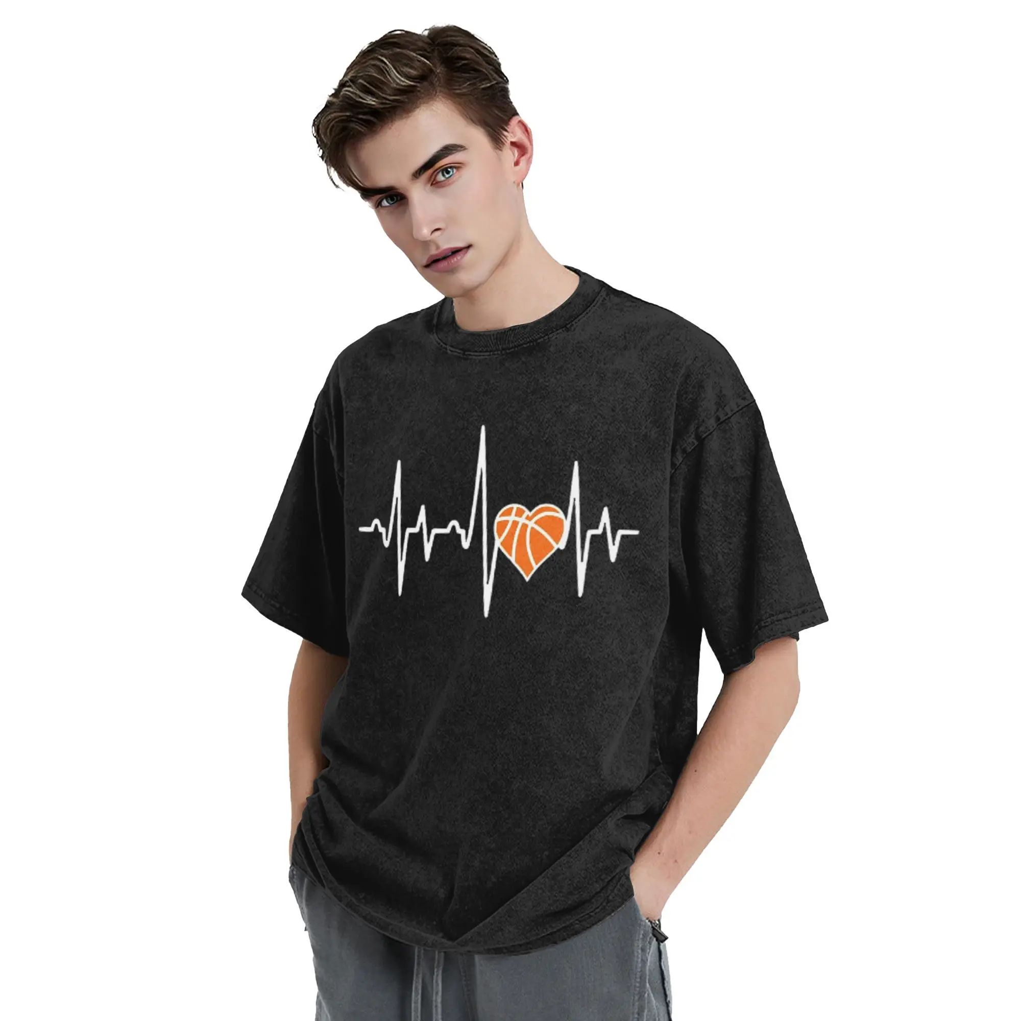 Унисекс оранжевая баскетбольная футболка Dunk Heartbeat для мужчин, хлопковые футболки, мужская летняя одежда с короткими рукавами и круглым вырезом, топы S-2XL
Унисекс оранжевая баскетбольная футболка Dunk Heartbeat для мужчин, хлопковые футболки, мужская летняя одежда с короткими рукавами и круглым вырезом, топы S-2XL