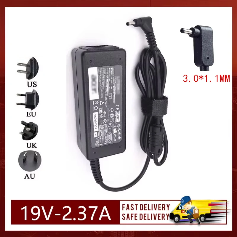 19V 2.37A 3.0mm*1.1mm laptop AC Adapter Replacement For Acer s7 391 V3-371 Notebook power adapter charger
19V 2.37A 3.0mm*1.1mm laptop AC Adapter Replacement For Acer s7 391 V3-371 Notebook power adapter charger