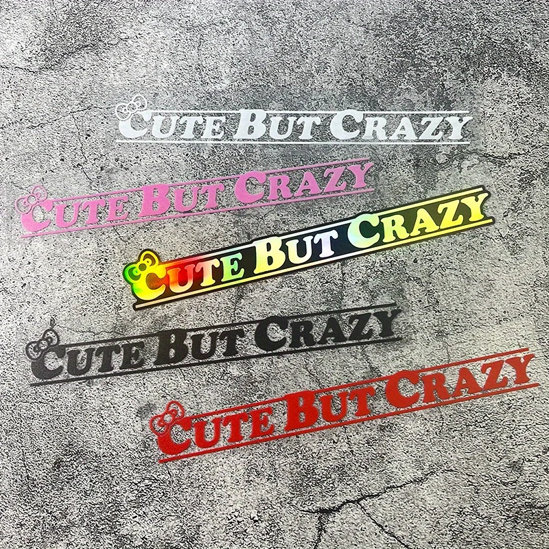 2PCS/SET CUTE BUT CRAZY Sticker Multi-Color Rainbow Gradient Design Adhesive Decal for Car Laptop Decorative
2PCS/SET CUTE BUT CRAZY Sticker Multi-Color Rainbow Gradient Design Adhesive Decal for Car Laptop Decorative