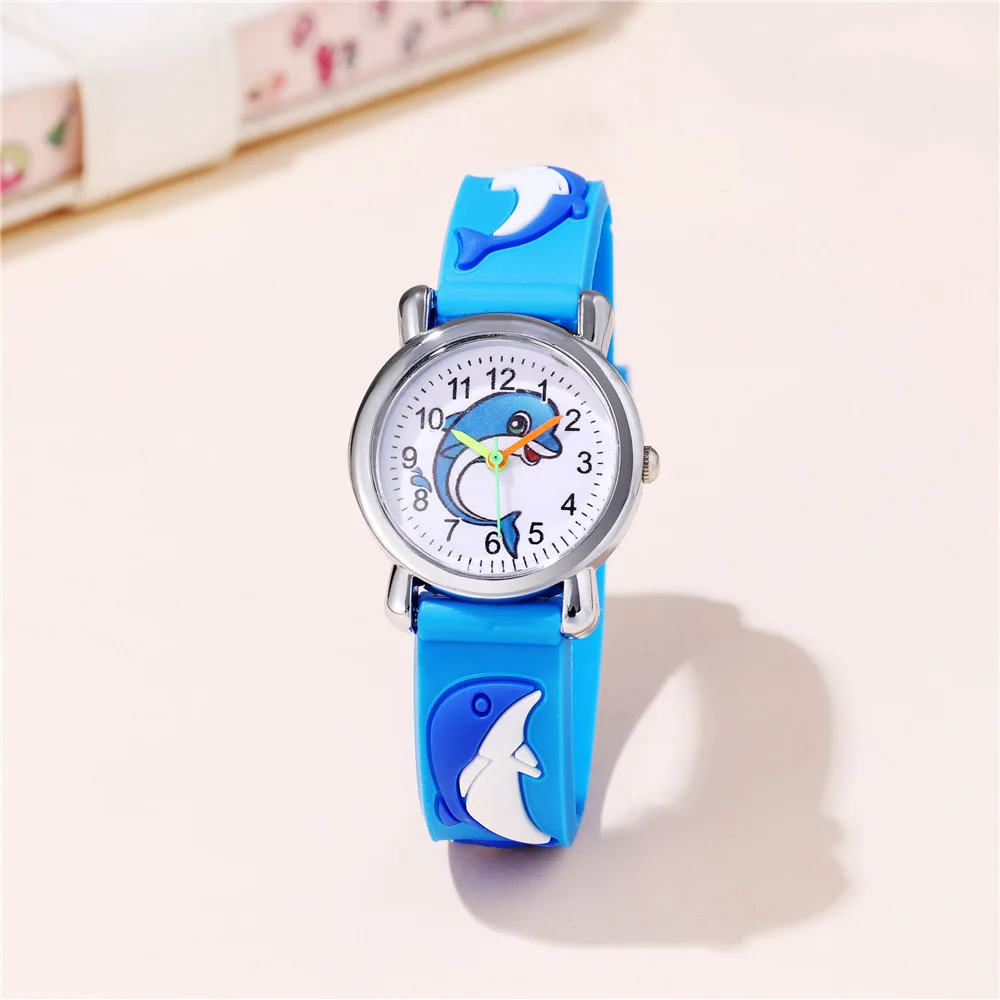 Милые силиконовые часы в стиле дельфина кварцевые Детские Мультяшные часы
Милые силиконовые часы в стиле дельфина кварцевые Детские Мультяшные часы