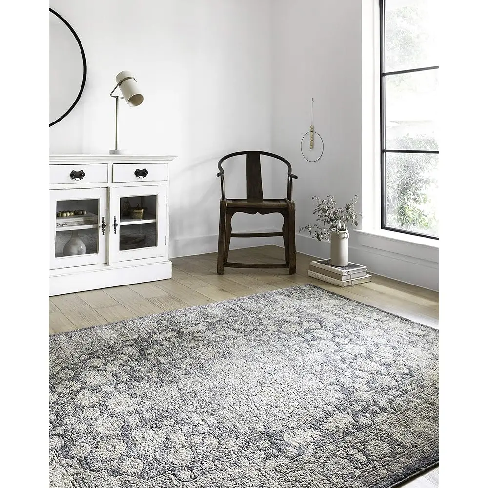 Loloi Teagan Collection 6'-7"" X 9'-2"" Area Rug In Denim/Mist - Large, Soft Neutral Rug, High-Traffic For Living Room,
Loloi Teagan Collection 6'-7"" X 9'-2"" Area Rug In Denim/Mist - Large, Soft Neutral Rug, High-Traffic For Living Room,