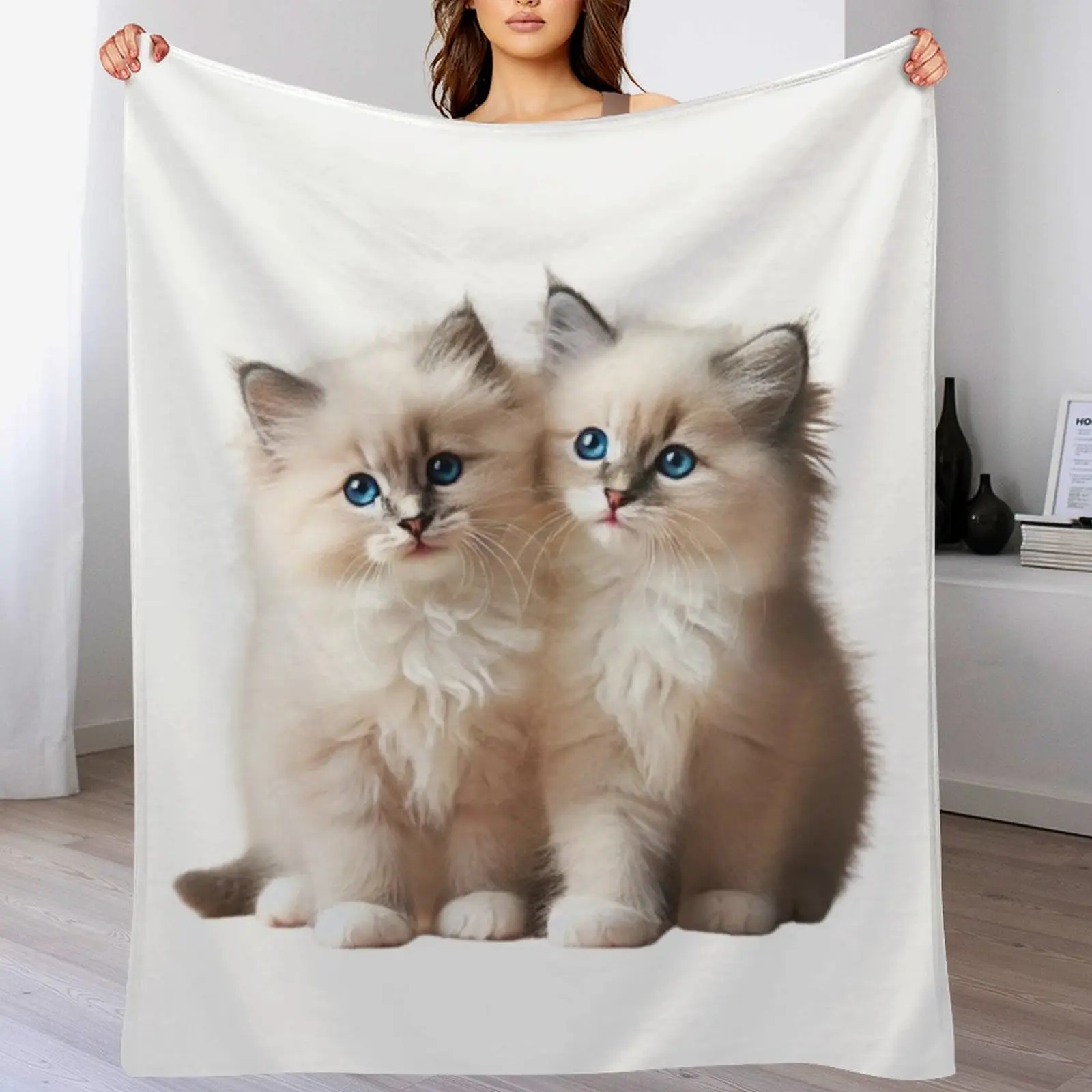 Ragdoll Kittens Throw Blanket Air Conditioner Soft Blanket for Office Home
Ragdoll Kittens Throw Blanket Air Conditioner Soft Blanket for Office Home