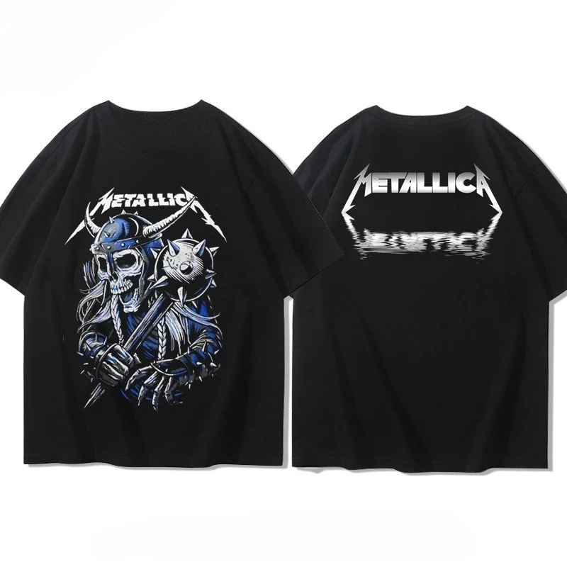 Metallica Rock Band's Heavy Metal Американские ретро свободные и универсальные летние футболки из чистого хлопка с короткими рукавами для мужчин
Metallica Rock Band's Heavy Metal Американские ретро свободные и универсальные летние футболки из чистого хлопка с короткими рукавами для мужчин