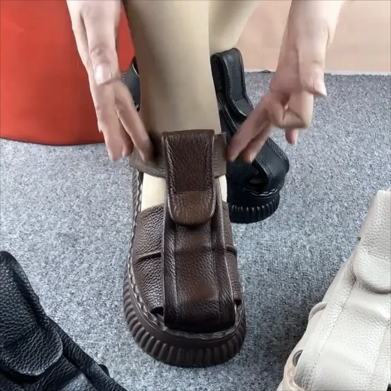 2025 Ladies Shoes Buckle Strap Women's Sandals Fashion Cover Heel Casual Sandals Women New Best Seller Solid Closed Toe Sandals
2025 Ladies Shoes Buckle Strap Women's Sandals Fashion Cover Heel Casual Sandals Women New Best Seller Solid Closed Toe Sandals