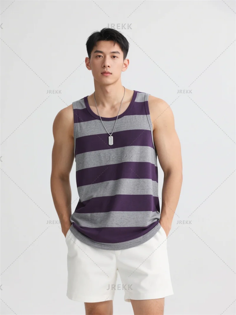Simple Striped Tank Tops For Men Summer Casual Sleeveless 3D Printed Basic Vest Loose Breathable Crew Neck Sports T Shirts Tops
Simple Striped Tank Tops For Men Summer Casual Sleeveless 3D Printed Basic Vest Loose Breathable Crew Neck Sports T Shirts Tops