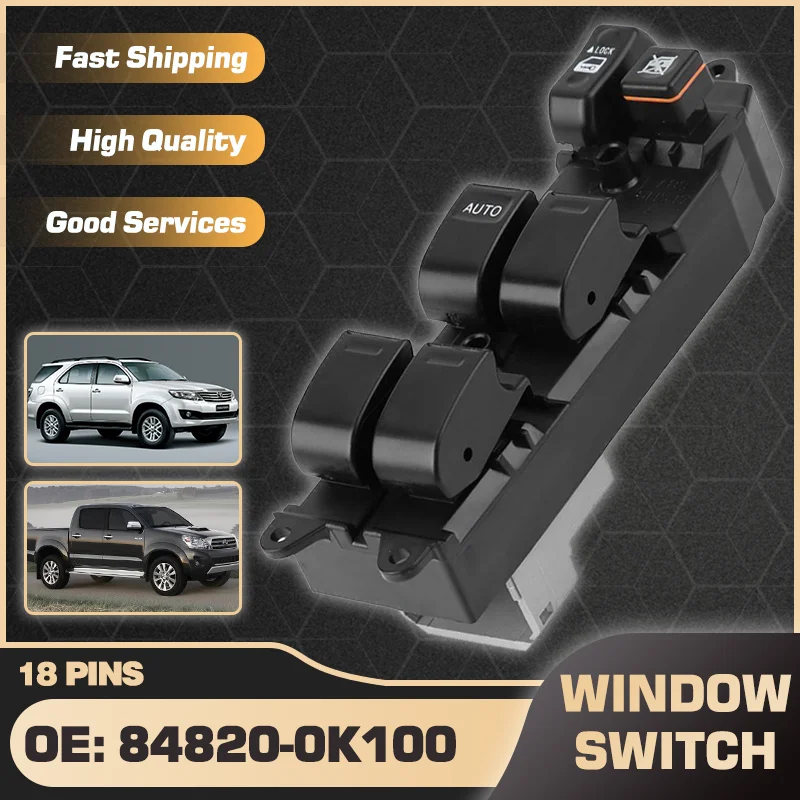 Master Power Window Switch Control Button For Toyota Fortuner AN50 AN60 MK1 Toyota Hilux AN10 AN20 AN30 MK7 2004-2015 848200K100
Master Power Window Switch Control Button For Toyota Fortuner AN50 AN60 MK1 Toyota Hilux AN10 AN20 AN30 MK7 2004-2015 848200K100
