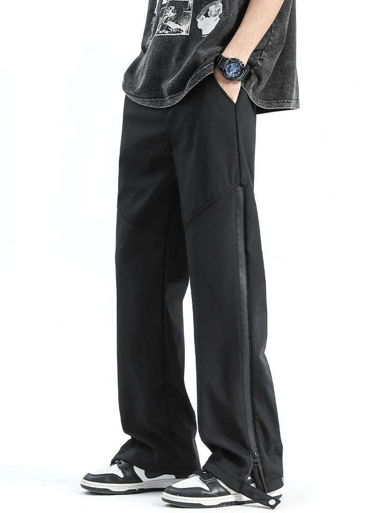 Водонепроницаемые прямые мужские летние повседневные брюки с застежкой-молнией по бокам и высокой талией, облегающие американские брюки, молодежные витали, полиэстер...
Водонепроницаемые прямые мужские летние повседневные брюки с застежкой-молнией по бокам и высокой талией, облегающие американские брюки, молодежные витали, полиэстер...