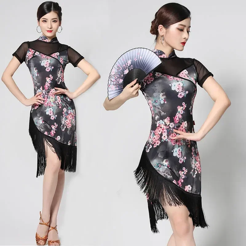 Adult Latin Dance Practice Latin Costume Split Sheer Tassel Dress Cheongsam Rumba Samba Tango Cha Cha Salsa Flower Dance Costume
Adult Latin Dance Practice Latin Costume Split Sheer Tassel Dress Cheongsam Rumba Samba Tango Cha Cha Salsa Flower Dance Costume