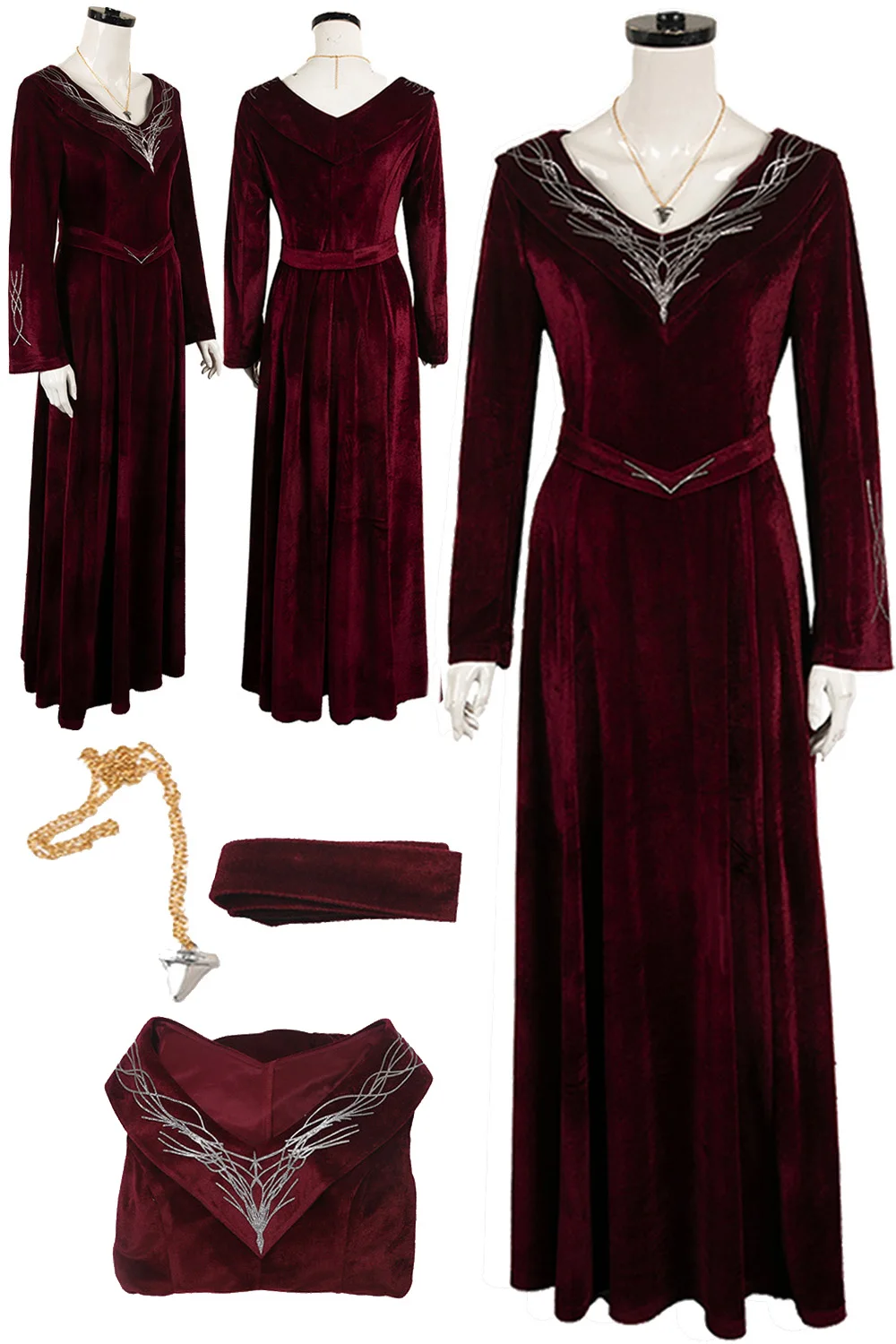 Fantasia Medieval Princess Rhaenyra Cosplay Necklace Dark Wine Red Dress TV HD 2 Disfraz Costume Women Outfits Fantasy Halloween
Fantasia Medieval Princess Rhaenyra Cosplay Necklace Dark Wine Red Dress TV HD 2 Disfraz Costume Women Outfits Fantasy Halloween