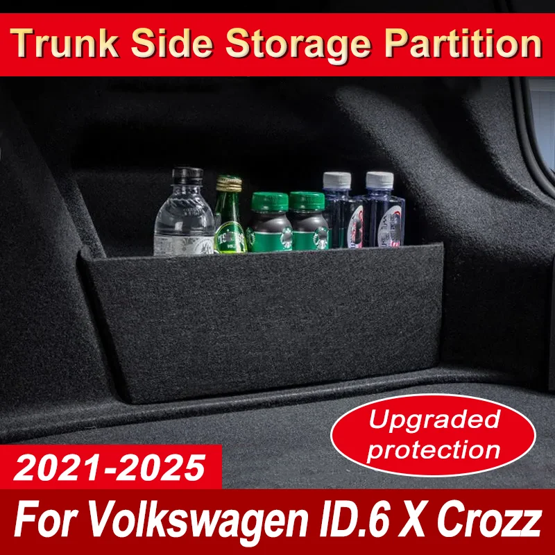 Для Volkswagen ID.6 ID6 X Crozz 2021 ~ 2025 багажник автомобиля, боковая перегородка, перегородка для хранения багажника, многофункциональный ящик для хранения, органайзер
Для Volkswagen ID.6 ID6 X Crozz 2021 ~ 2025 багажник автомобиля, боковая перегородка, перегородка для хранения багажника, многофункциональный ящик для хранения, органайзер