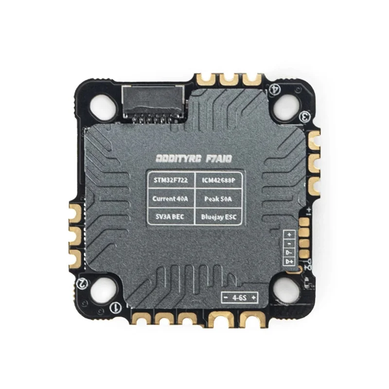 Компактный контроллер полета F7 40A AIO, интегрированная плата ESC 4 ~ 6S ICM42688P с радиатором для гоночного дрона FPV, траверсирующего самолета
Компактный контроллер полета F7 40A AIO, интегрированная плата ESC 4 ~ 6S ICM42688P с радиатором для гоночного дрона FPV, траверсирующего самолета