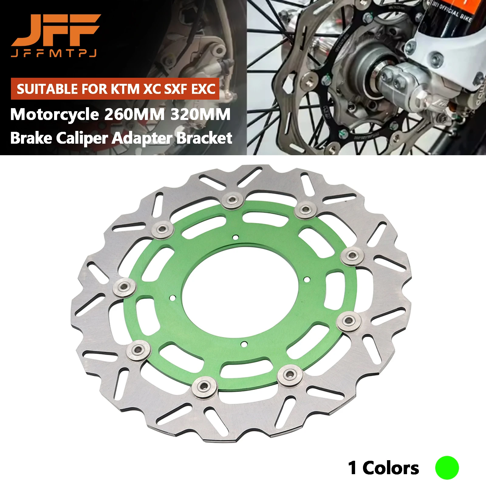 Motorcycle 320mm Front Floating Brake Disc Rotor For KTM XC XCF XCW SX SXF EXC EXCF TPI Six Days 125-500 450 400 350 1994-223
Motorcycle 320mm Front Floating Brake Disc Rotor For KTM XC XCF XCW SX SXF EXC EXCF TPI Six Days 125-500 450 400 350 1994-223