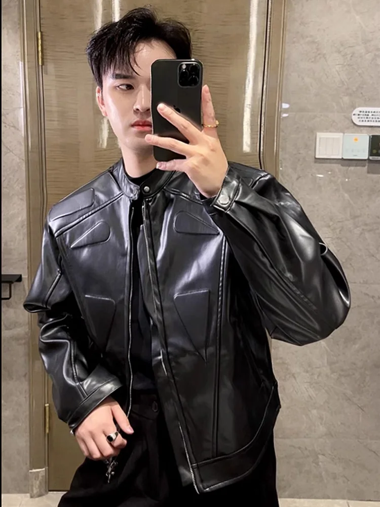 oulder Padded Biker ort Jaet Men's Spring Autumn Faionable Youth PU Leather Jaet Zipper Decorated Stand Fit
oulder Padded Biker ort Jaet Men's Spring Autumn Faionable Youth PU Leather Jaet Zipper Decorated Stand Fit