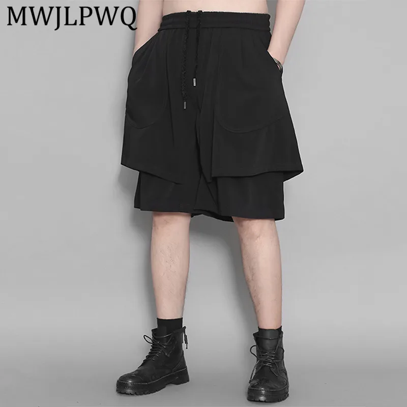 MWJLPWQ Summer Dark Style Personalized Irregular Shorts Male High Street Cut Double-Layer Spliced Loose Casual Men's Pants 16366
MWJLPWQ Summer Dark Style Personalized Irregular Shorts Male High Street Cut Double-Layer Spliced Loose Casual Men's Pants 16366