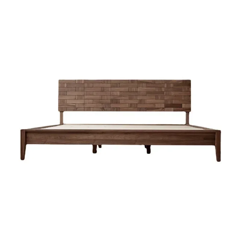 Modern simplicity, black walnut solid wood bed, Nordic light luxury solid wood double bed
Modern simplicity, black walnut solid wood bed, Nordic light luxury solid wood double bed