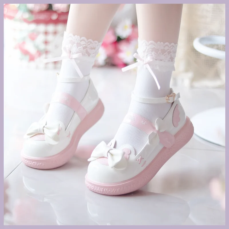 Оригинальные кожаные туфли Gugu Bear в стиле "Лолита", "Лолита", "Толстая подошва", японская Студенческая Милая Маленькая женская обувь 
Оригинальные кожаные туфли Gugu Bear в стиле "Лолита", "Лолита", "Толстая подошва", японская Студенческая Милая Маленькая женская обувь