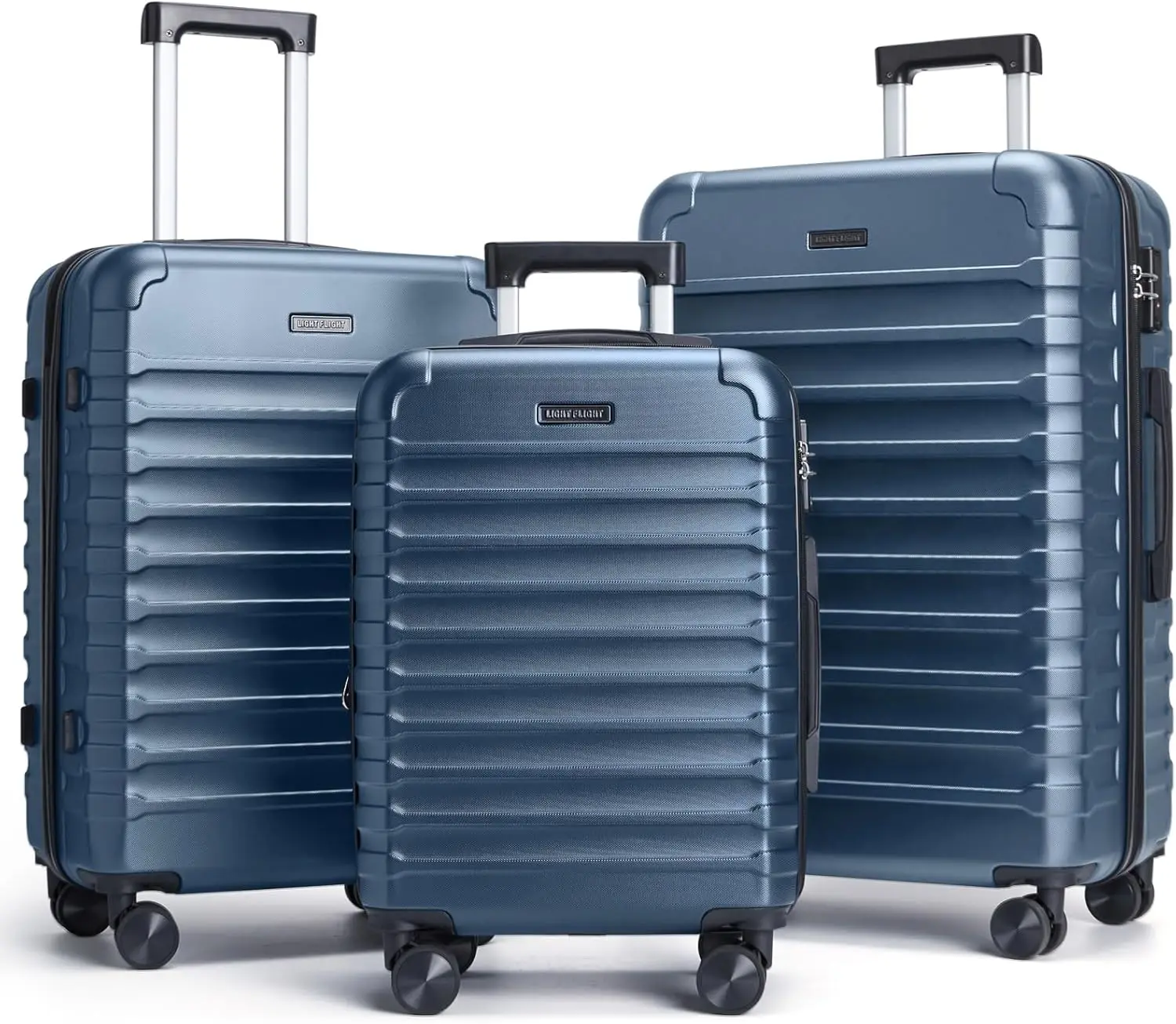 3-Piece Lightweight Luggage Set with Spinner Wheels, TSA Lock, Hard Shell Suitcases in Royal Blue, 20/24/28 Inch
3-Piece Lightweight Luggage Set with Spinner Wheels, TSA Lock, Hard Shell Suitcases in Royal Blue, 20/24/28 Inch