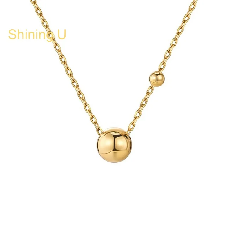 Shining U S925 Silver Round Pendant Necklace for Women Fine Jewelry School Season
Shining U S925 Silver Round Pendant Necklace for Women Fine Jewelry School Season