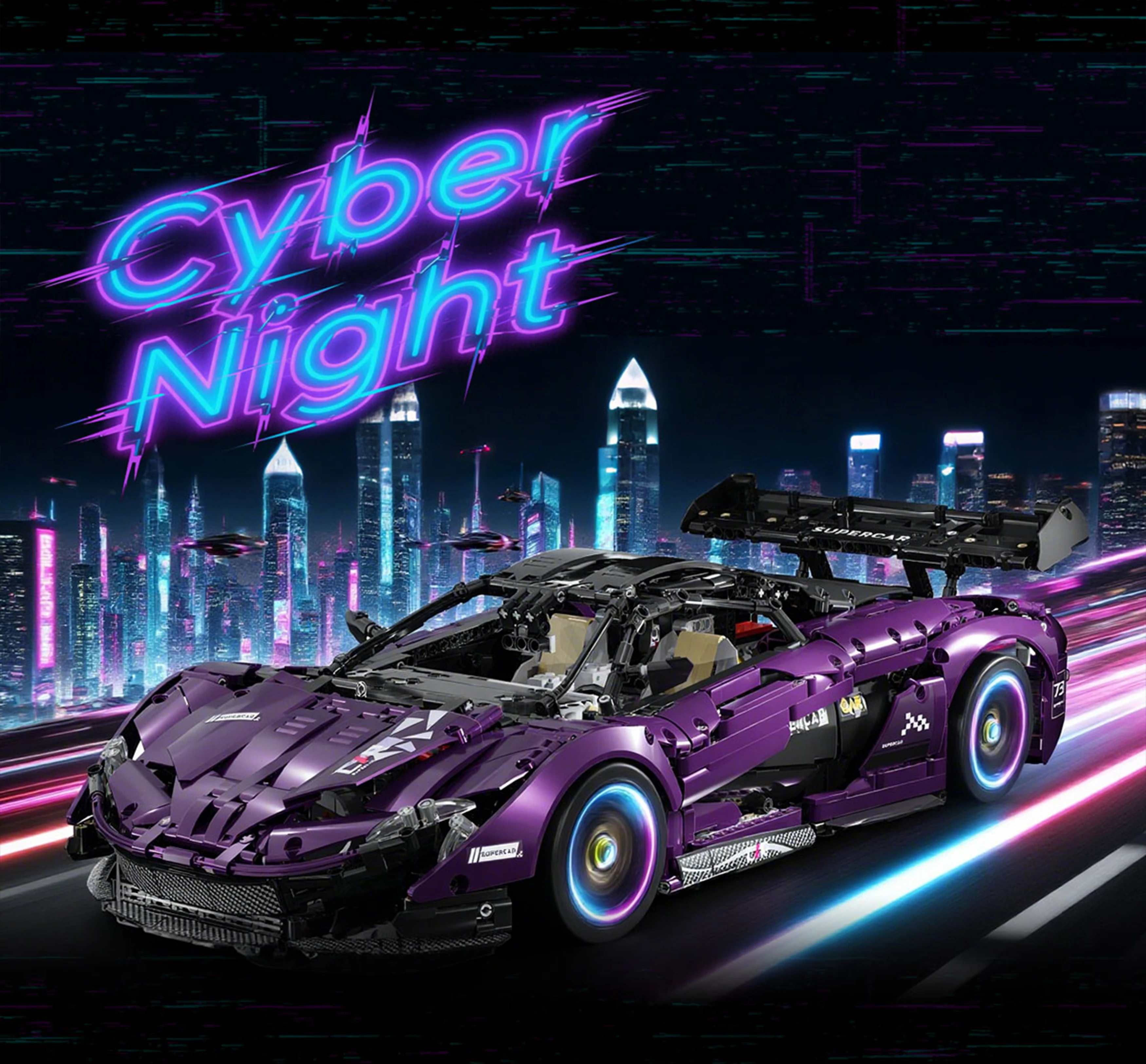 3500+PCS 1:8 Scale Purple Supercar Building Blocks Model Kit Electroplated Sports Racing Car with Rear Wing Collectible Toy
3500+PCS 1:8 Scale Purple Supercar Building Blocks Model Kit Electroplated Sports Racing Car with Rear Wing Collectible Toy