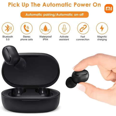 Xiaomi Redmi Airdots 2, cuffie wireless Bluetooth 5.0, auricolari wireless, cuffie stereo vivavoce con microfono